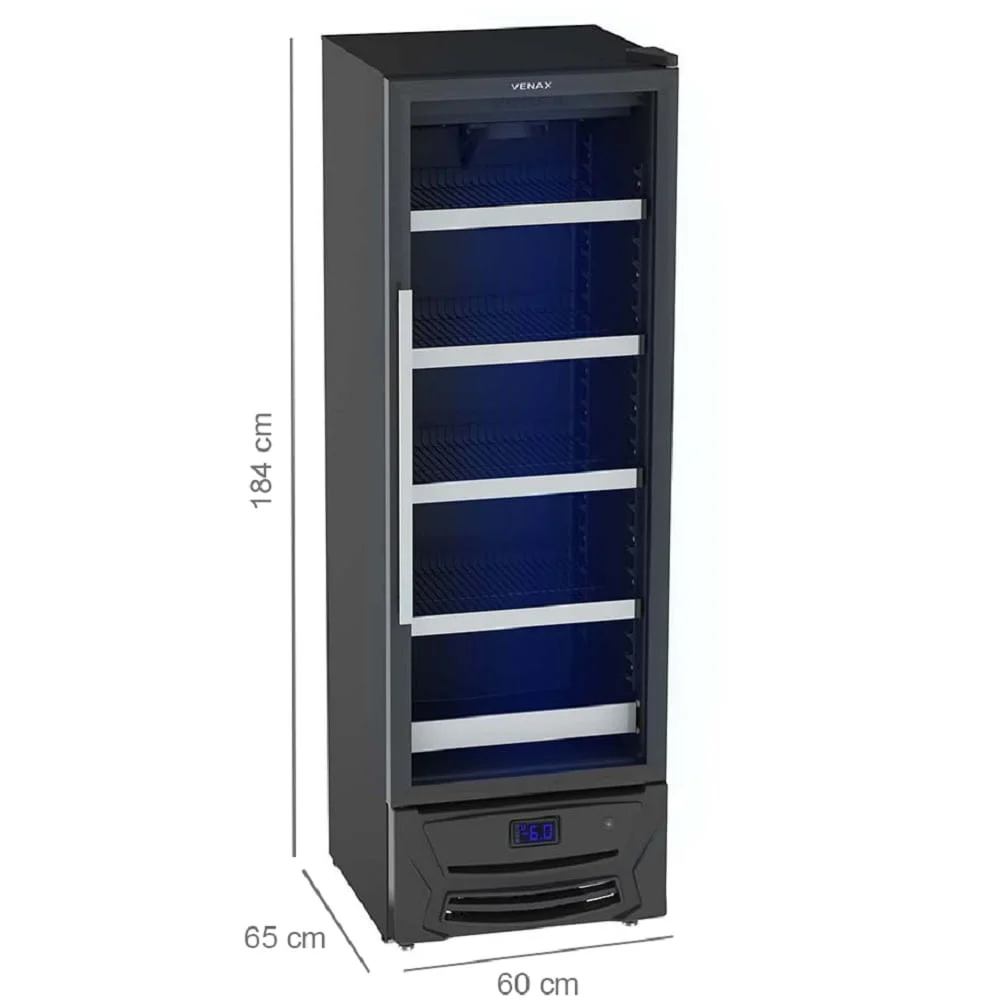 Cervejeira Venax Blue Light 330 Litros Preto Fosco - 110V Cervejeira Venax Blue Light 330 Litros Preto Fosco - 110V
