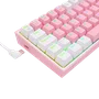 Teclado Mecânico Gamer Compacto Redragon Fizz Rosa E Branco Rgb K617-rgb-pw