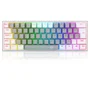 Teclado Mecânico Gamer Compacto, Redragon Fizz, Cinza E Branco, RGB