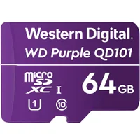 Cartão Intelbras MicroSD 64GB WD Purple Qd101, 32TBw, Para Segurança Eletrônica - 4600163