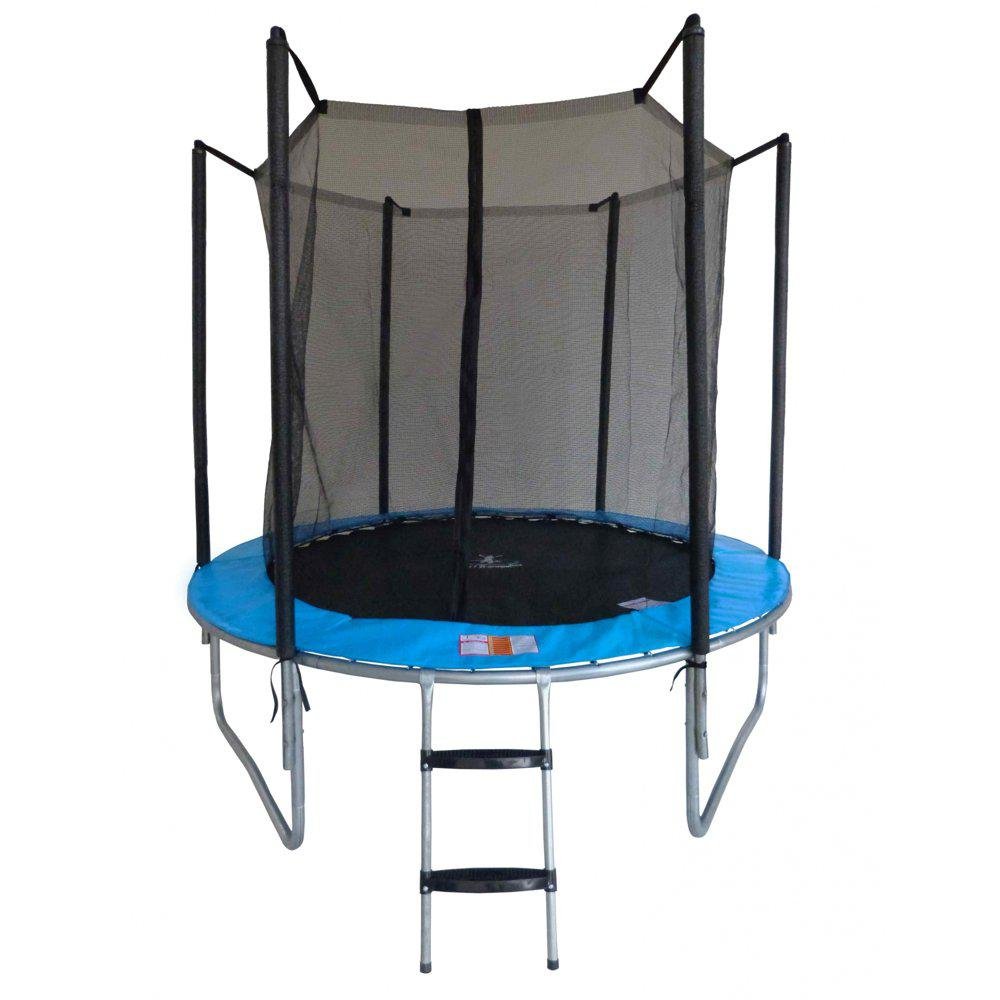 Cama Elástica Pula Pula 2.44m P.azul Henri Trampolim Linha Home C/ziper Preta