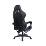 Cadeira Gamer Prizi Pz1006e, Até 120kg, Couro PU, Ângulo Ajustável, Descanso de Pé, Com Almofadas, Azul