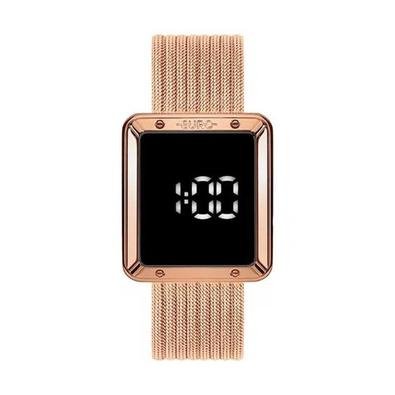 relogio feminino digital rose apple