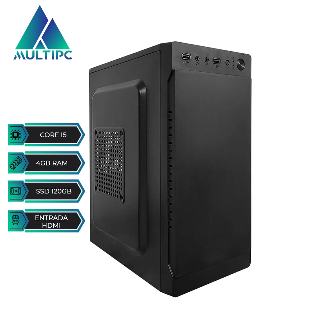 Computador Intel Multipc Home Starter Core I5 2400 4GB, SSD 120GB, Windows 10