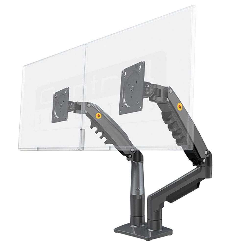 Suporte Para 2 Monitores 15 A 27" Articulado, Pistão A Gás, F160 NB