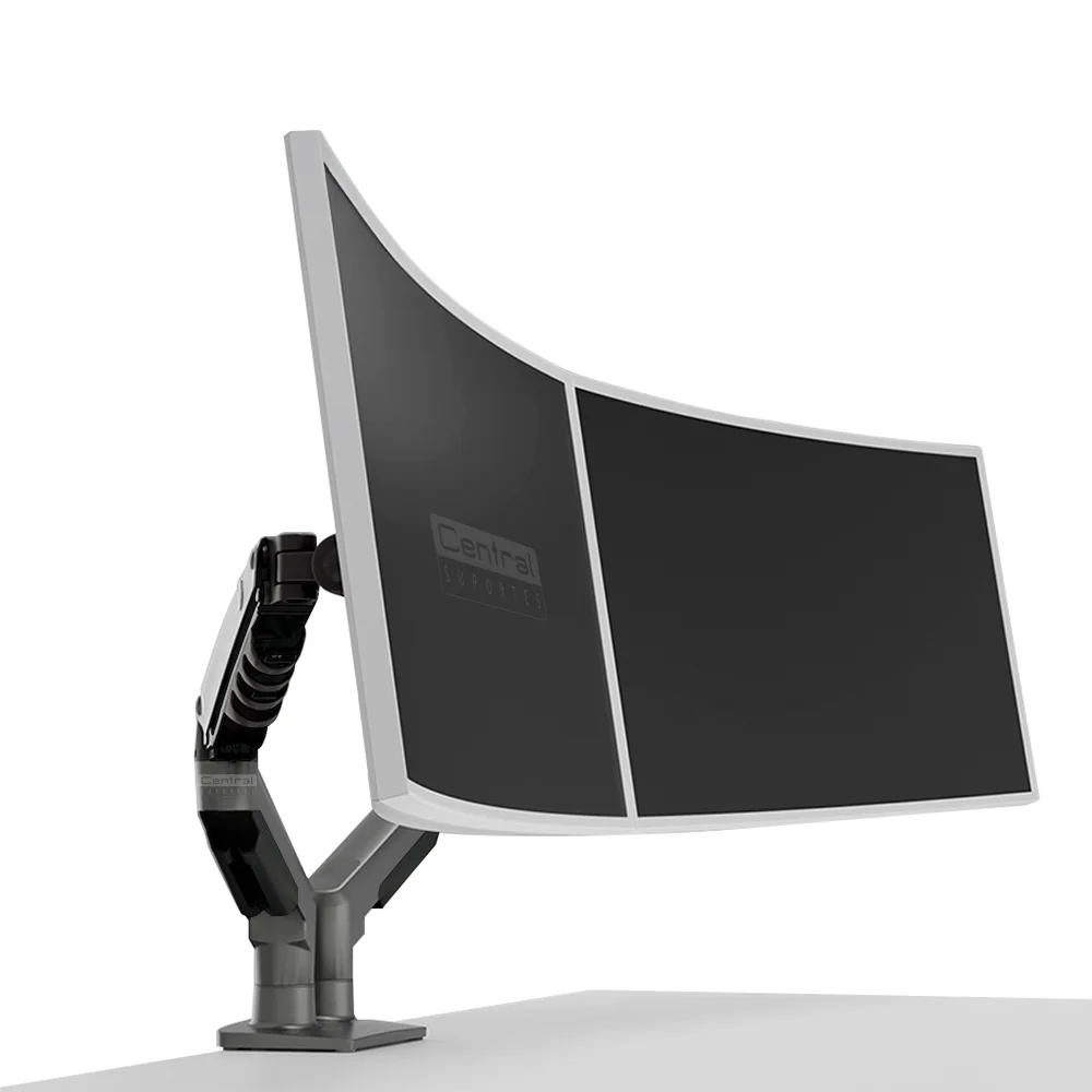 Imagem 2 de 5 do produto Suporte Para 2 Monitores 15 A 27" Articulado, Pistão A Gás, F160 NB