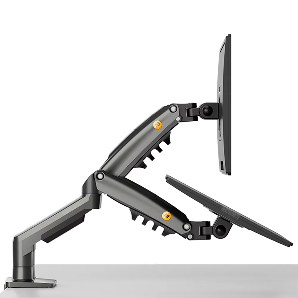 Imagem 4 de 5 do produto Suporte Para 2 Monitores 15 A 27" Articulado, Pistão A Gás, F160 NB