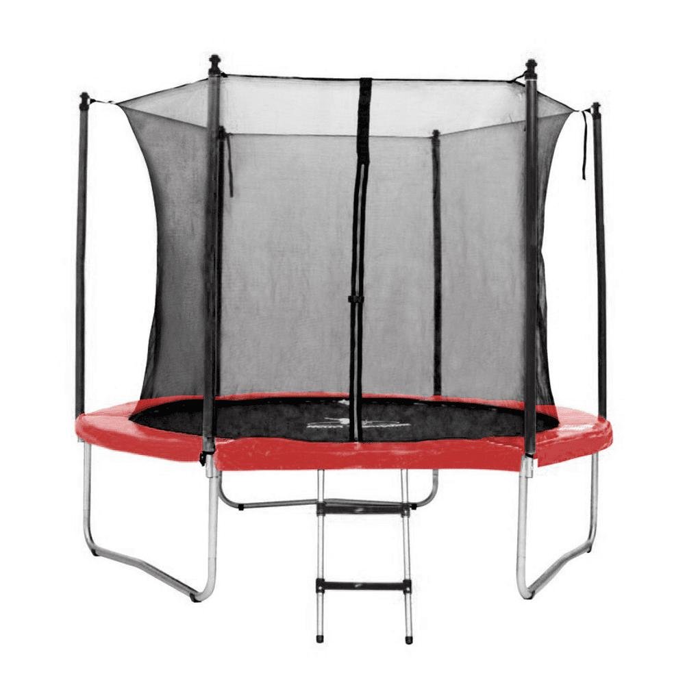 Cama Elástica Pula Pula 2.44m P.vermelha Henri Trampolim Linha Home C/ziper Preta