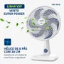 Ventilador De Mesa Mondial Super Power, 30cm, 6 Pás, 60w, Branco e Azul Escuro, 127v - Vsp-30-w