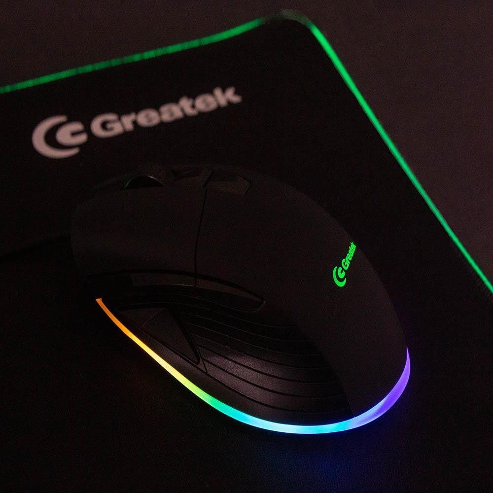 Mouse Pad Gamer Greatek Rgb Mpadext01