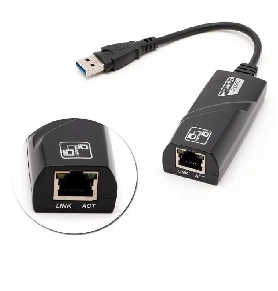Imagem 3 de 5 do produto Cabo Adaptador USB 3.0 Para Gigabit Ethernet Rj45 (10/100/1000) Mbps Knup