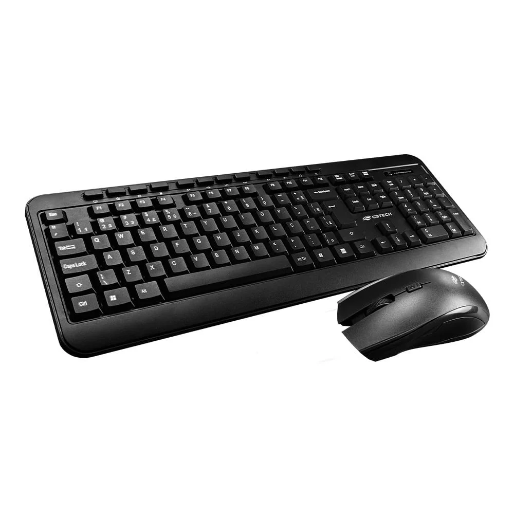 Imagem 4 de 5 do produto Teclado E Mouse Sem Fio C3tech K-w60bk, ABNT2, Tecla Membrana, Sensor Óptico