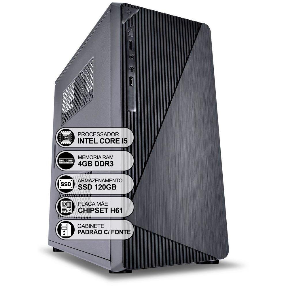 Computador Intel Core I5 3a Geração, 4GB RAM, SSD 120GB, HDMI