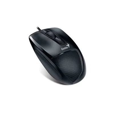 Mouse Genius Ergonômico, USB, 1000 DPI, 3 Botões, Cabo 1.5M, Preto - DX-150X