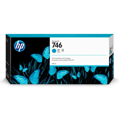 Cartucho De Tinta HP 746, Ciano Pluk, 300Ml - P2V80A