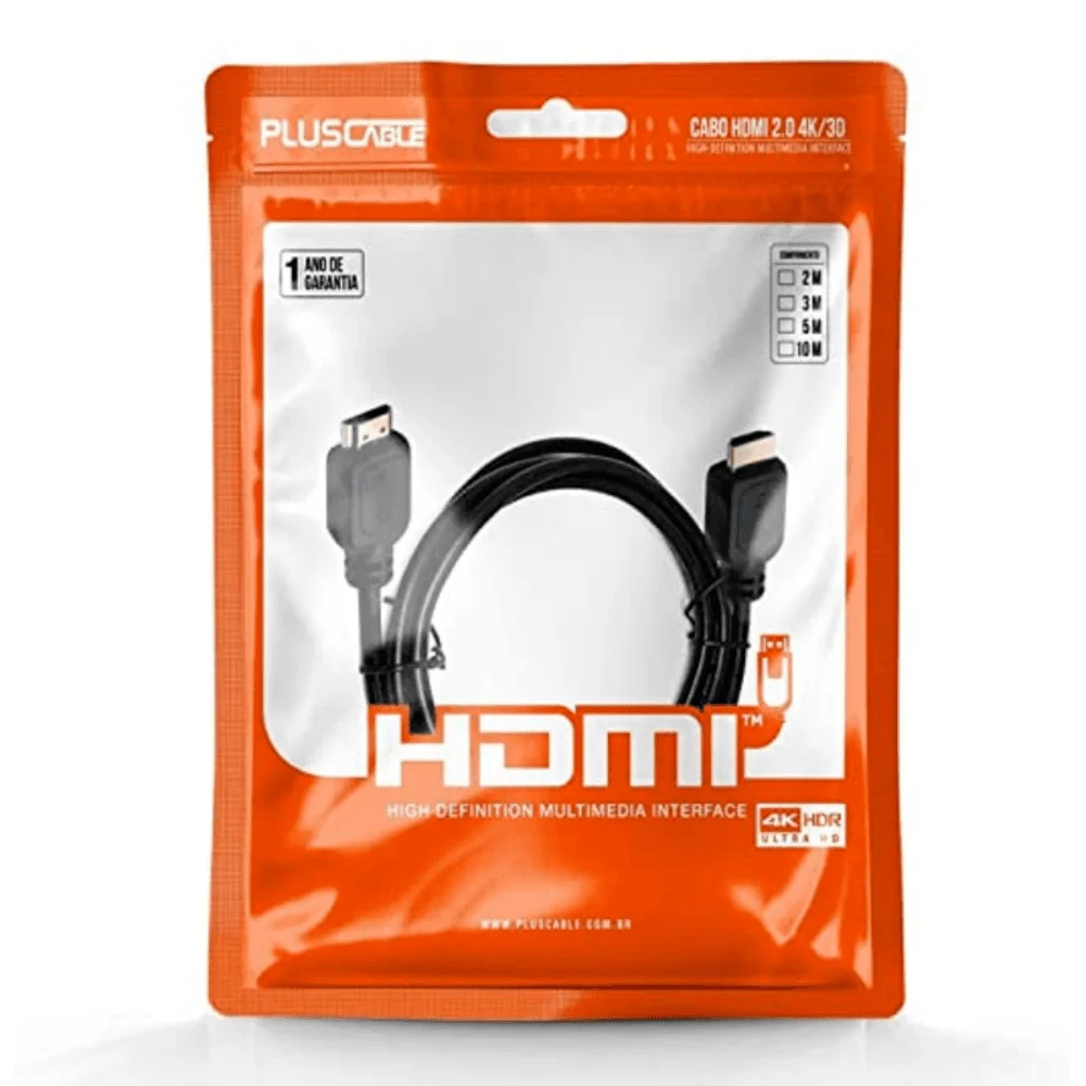 Imagem 2 de 4 do produto Cabo Hdmi Pc-hdmi30 3 Mts Preto - Plus Cable