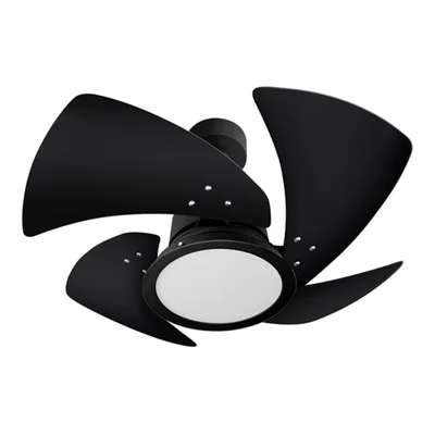 Ventilador De Teto Venti-delta Tornado Led 4 Pás Preto 3000k Luz Amarela - 220V