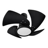 Ventilador De Teto Venti-delta Tornado Led 4 Pás Preto 3000k Luz Amarela - 220V