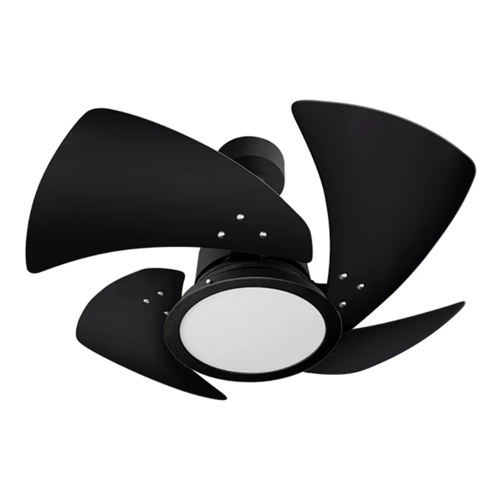 Ventilador De Teto Venti-delta Tornado Led 4 Pás Preto 3000k Luz Amarela - 220V