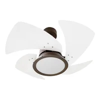 Ventilador De Teto Venti-delta Tornado Led 4 Pás Marrom/branco 3000k Luz Amarela - 220V