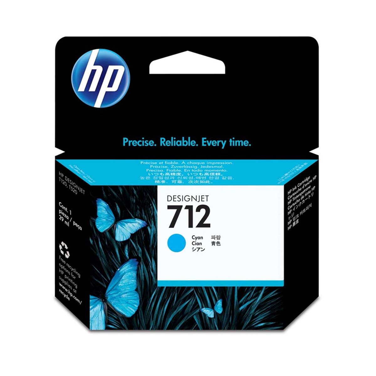 Cartucho De Tinta Hp 712 Ciano Pluk 29ml - 3ed67a