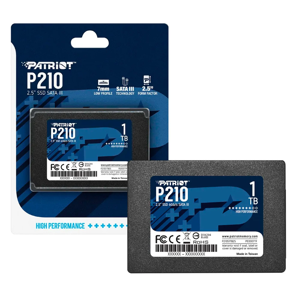 Ssd 1tb 2.5 Sata 3 520mb/s Leit - 430mb/s Grav P210 P210S1TB25 Patriot