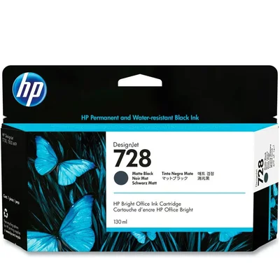 Cartucho De Tinta Hp 728 Preto Fosco 130 Ml - F9j65a