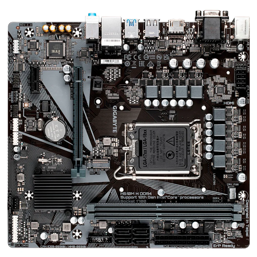 PlacaMe Gigabyte H610MH Intel 1700 KaBuM
