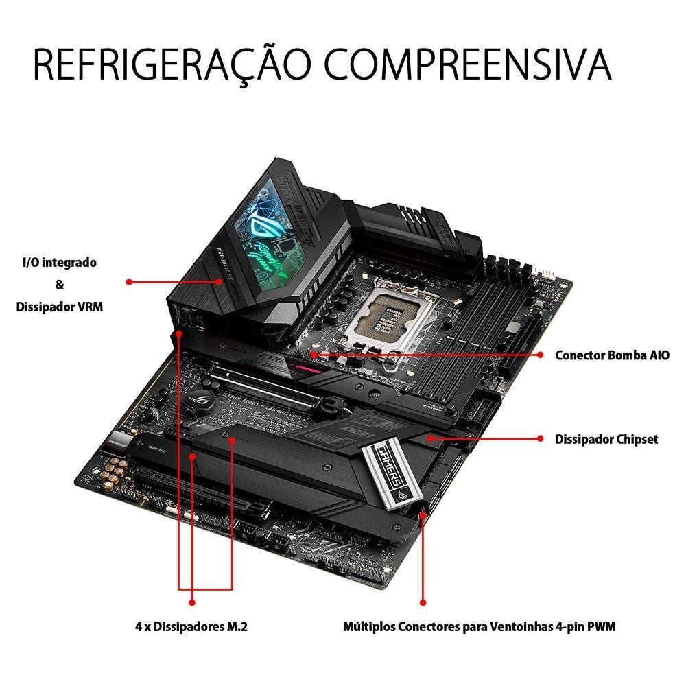 PlacaMe Asus ROG Strix Z690F Gaming Intel KaBuM