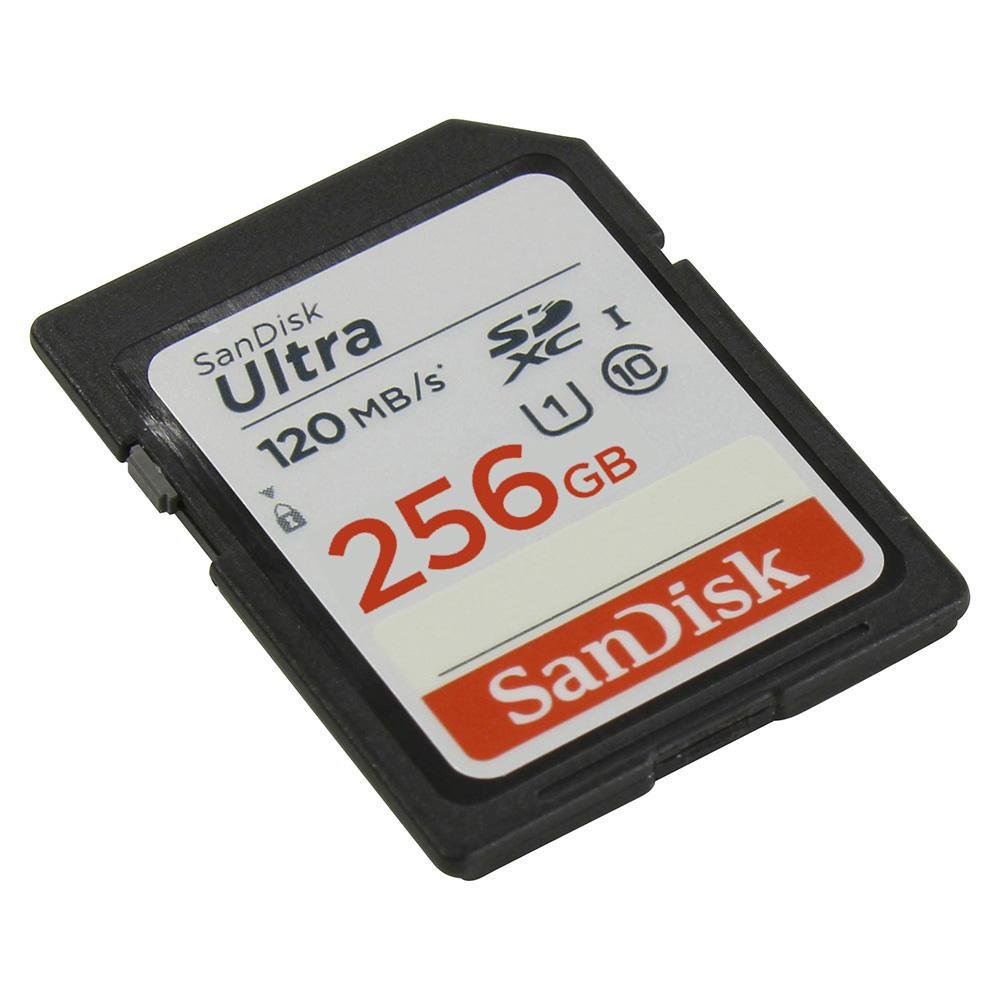 Cartão De Memória Sandisk Ultra Sdxc 256GB Classe 10 120MB/s | KaBuM!