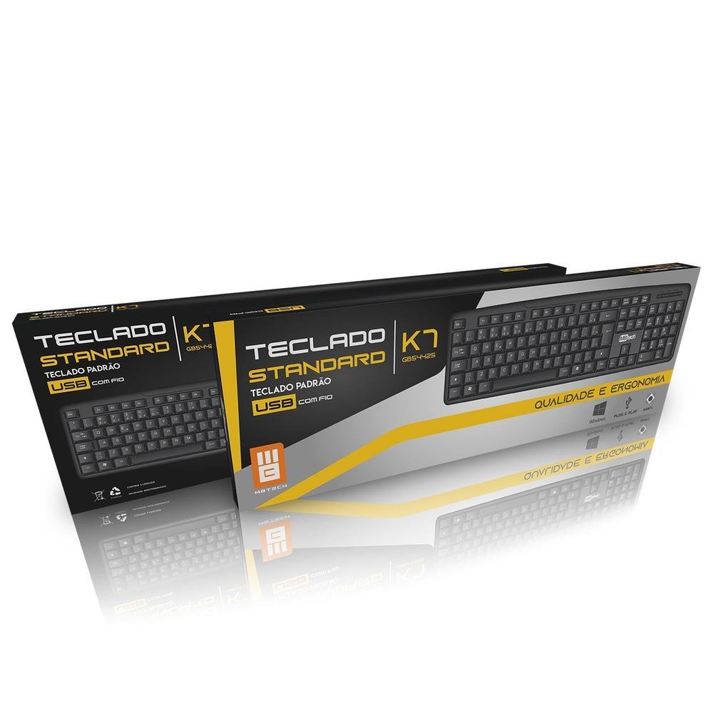 Teclado Usb Standard Mbtech K7 Gb54425 Preto