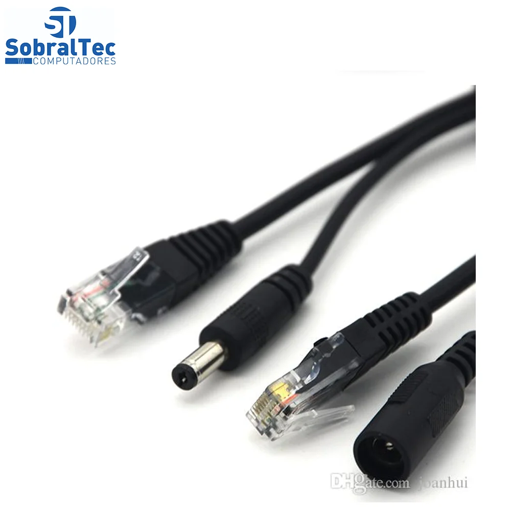 Imagem 2 de 5 do produto Cabo Injetor Poe De Alimentação Passiva Ethernet ( Par Macho E Fêmea)