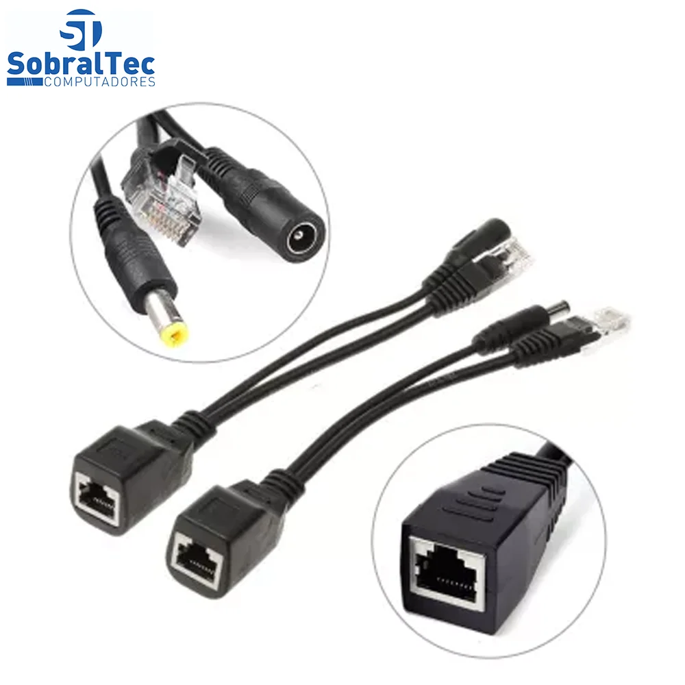 Imagem 5 de 5 do produto Cabo Injetor Poe De Alimentação Passiva Ethernet ( Par Macho E Fêmea)