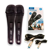 Kit 2 X Microfone Profissional Para Karaoke Musica Com Cabo