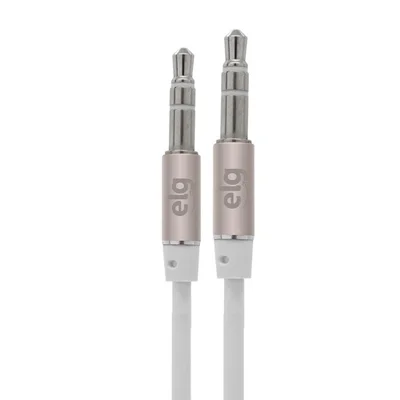 Cabo P2 X P2 ELG, Estéreo, 1.25M, Branco - ECAUX1