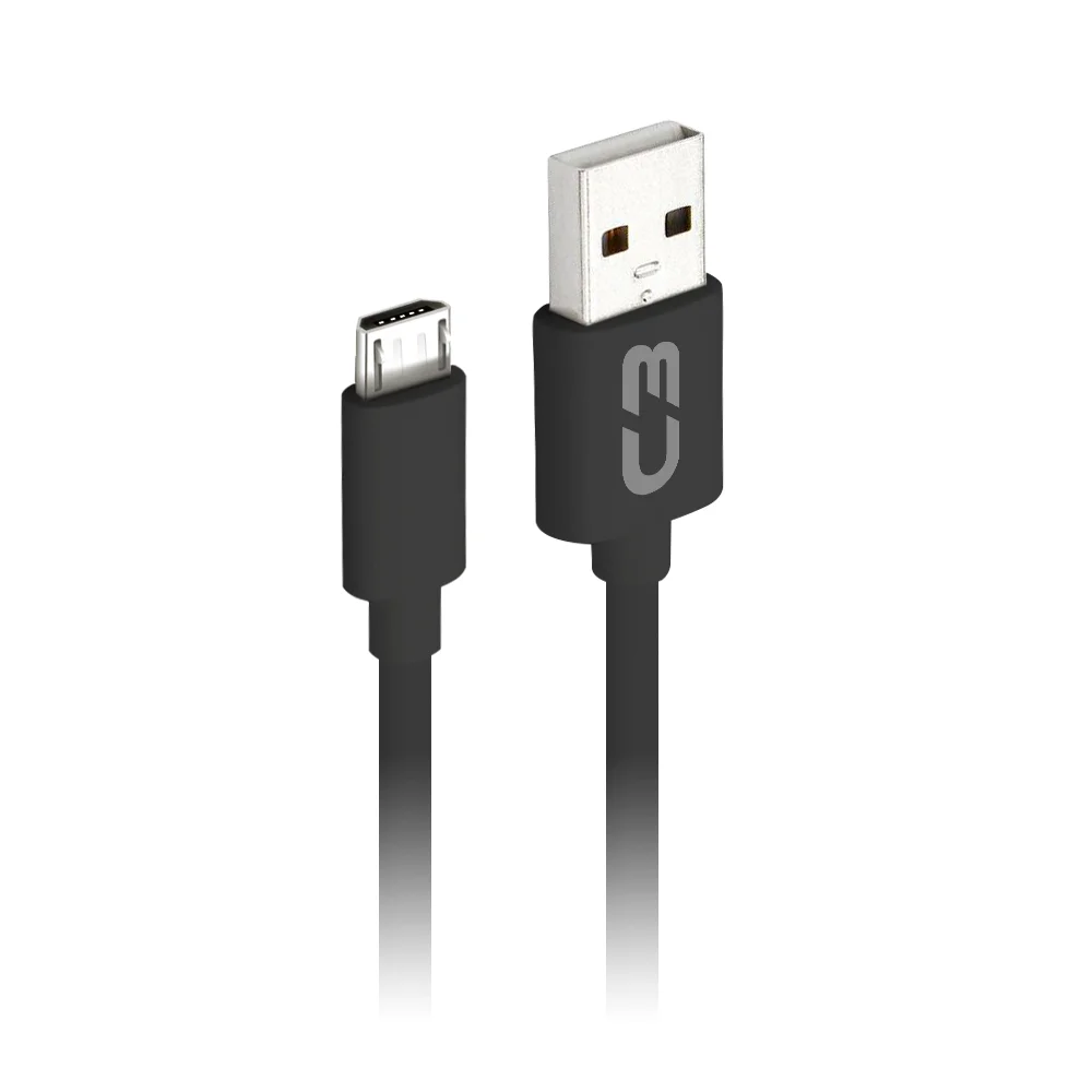 Imagem 3 de 3 do produto Cabo Usb Micro Usb 2 Metros Cb-m20bk Preto - C3plus