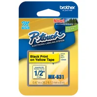 Fita Para Rotulador Brother 12mm X 8m Preto Sobre Amarelo - Mk631