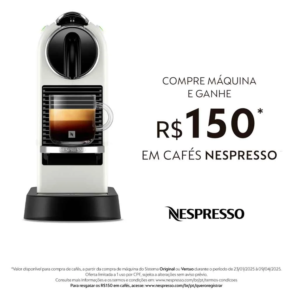 Imagem 3 de 5 do produto Cafeteira Nespresso Citiz D113, Automática, 127V, Branca