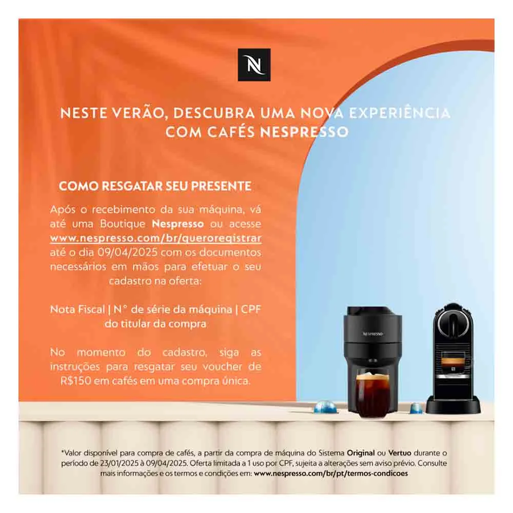 Imagem 4 de 5 do produto Cafeteira Nespresso Citiz D113, Automática, 127V, Branca