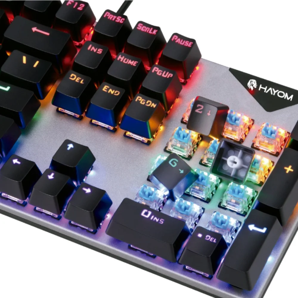 Imagem 3 de 5 do produto Teclado Mecânico Gamer Hayom Tc3218, RGB, Switch Blue Abnt, Anti-ghosting 100% Teclas, N Key Rollover