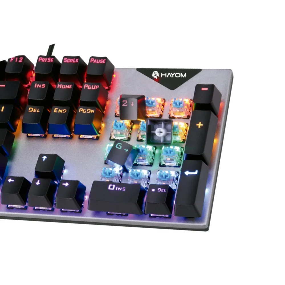 Imagem 4 de 5 do produto Teclado Mecânico Gamer Hayom Tc3218, RGB, Switch Blue Abnt, Anti-ghosting 100% Teclas, N Key Rollover