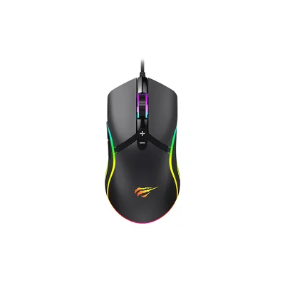Mouse Gamer Havit Ms1026, RGB, 6400 DPI, 7 Botões, Preto