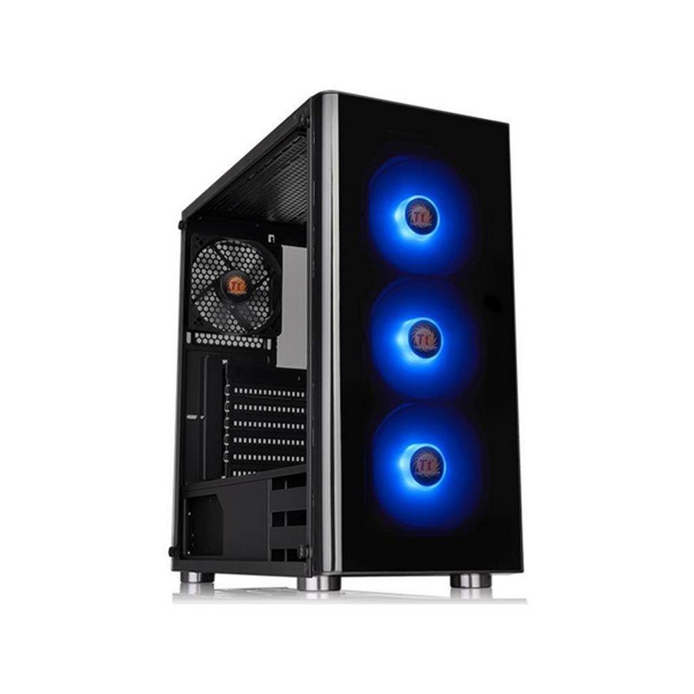 Gabinete Gamer Tt V200 Tg, RGB, Black Tempered Glass - Ca-1k8-00m1wn-01