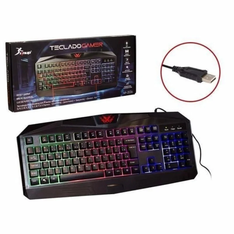 Imagem 4 de 5 do produto Teclado Gamer Multímidia Led Retroiluminação Knup Kp-2036
