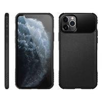 Capa Carbon Protetora Para Iphone 11 Pro Max Lateral Emborrachada Flexível Antideslizante Preto Geonav