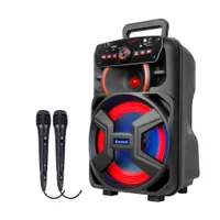 Caixa De Som Portátil Bluetooth Amvox Aca 221 Gigante Ii Com 02 Microfones