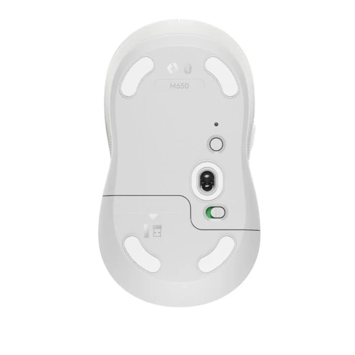 Imagem 3 de 5 do produto Mouse Sem Fio Logitech Signature M650 L, Bluetooth, 1000 DPI, Branco - 910-006233