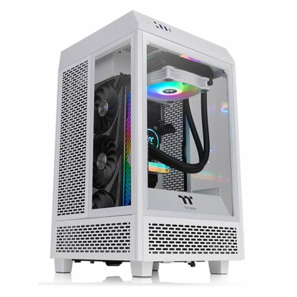 Thermaltake The Tower 100 + 白PCセット Gabinete Thermaltake The Tower 100 Mini Snow