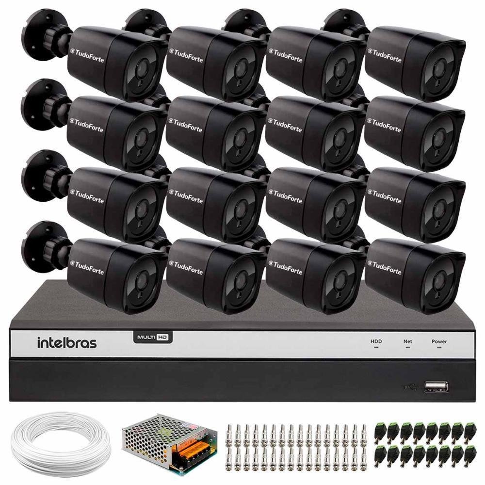 Kit Cameras Seguran A Dvr Intelbras Full Hd Ch C Hd Tb Completo Escorrega O Pre O