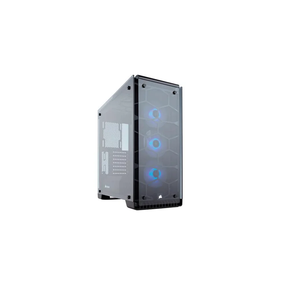 Gabinete corsair crystal 570x lateral em vidro temperado mini-itx/microatx/atx - cc-9011098-ww